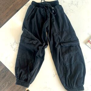 Girls size 8 black cargo pants